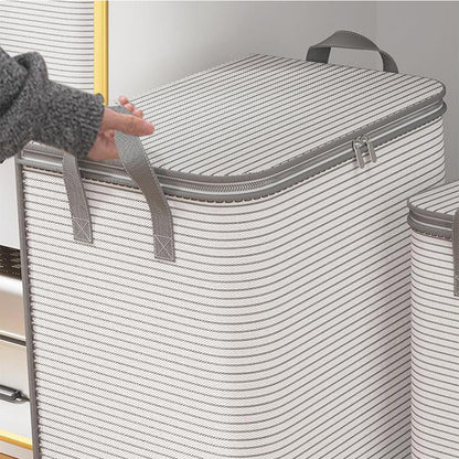 4Pcs Set Large Capacity Clothes Storage Bin Quilt Blanket Storage Organizer Home Organizer Container
