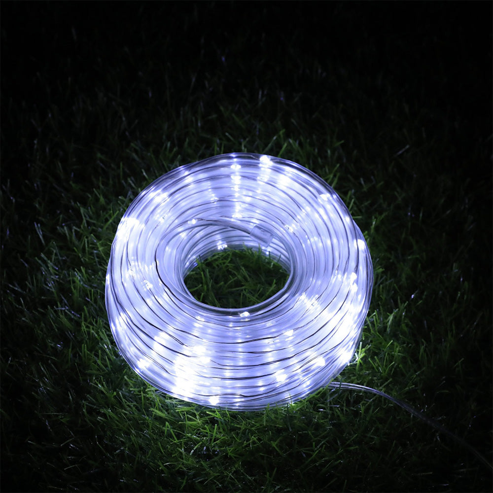 12m Solar Rope Lights with 8 Modes for Parties Weddings- White