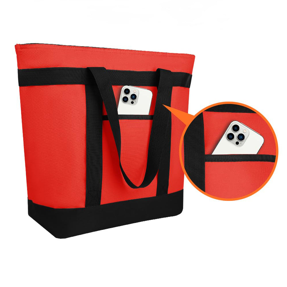 Insulated Lunch Bag Large 39L Thermal Cooler Tote-Red