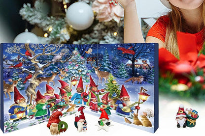2025 Christmas Gnome Advent Calendar with 24 Collectible Resin Gnome Dolls