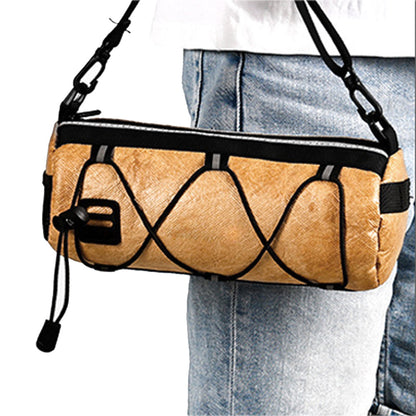 Bike Handlebar Bag for Road Mountain Bike Cycling Travel Shoulder Bag Barrel Bag with Shoulder Strap