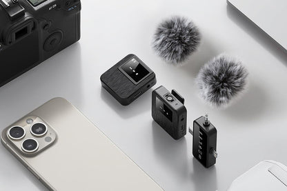 3 In 1 Wireless Lavalier Microphone for Phone Camera Live Recording