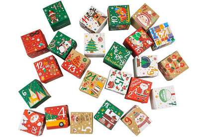 24Pcs DIY Christmas Advent Calendar Box for Candy Make Your Own Advent Calendar