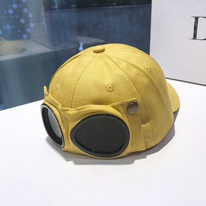 2 In 1 Adjustable Duckbill Hat Eye Shade Baseball Cap Yellow