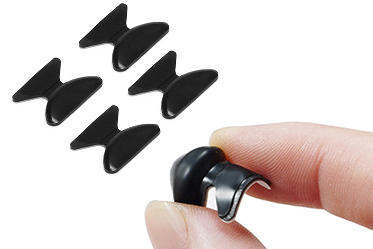 12 Pairs Eyeglass Nose Pads - Black