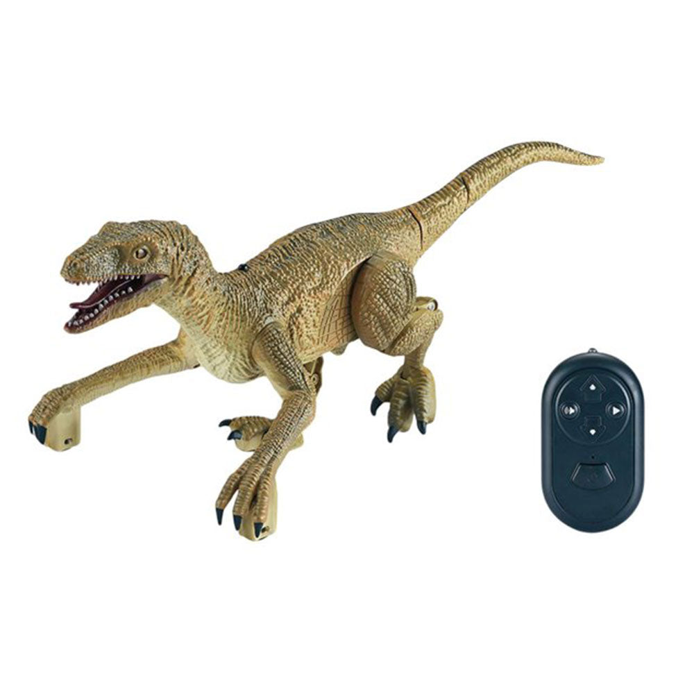 2.4G Remote Control Dinosaur Toy Realistic Walking Dinosaur with Sound Effects Yellow