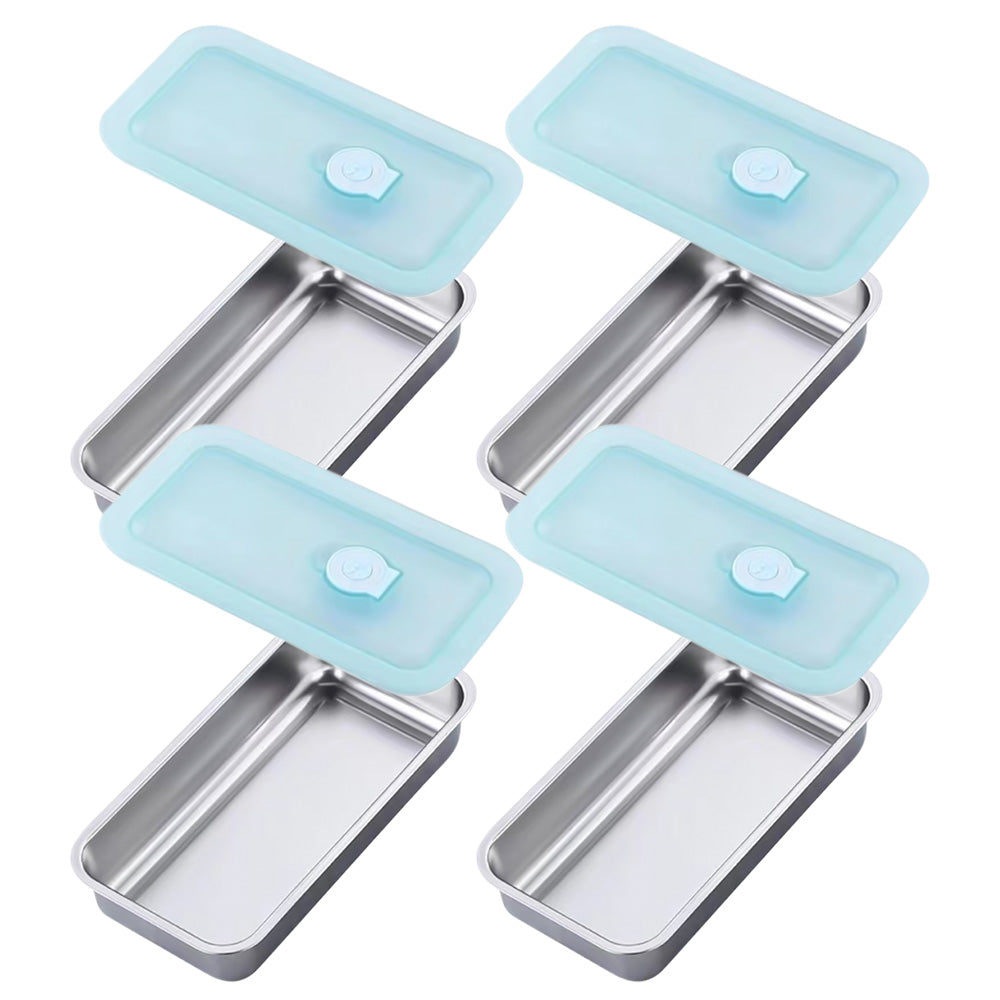 4Pcs Set Grab and Go Snack Containers Food Container for Lunch Snacks Dips Condiments Single-Compartment