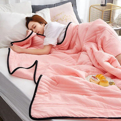 200 x 150cm Summer Blanket Washable Air-Conditioning Quilt Pink