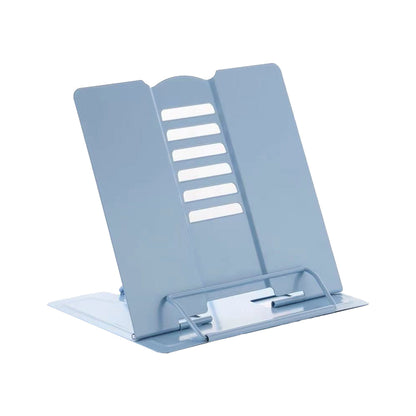 For Reading Book Stand Adjustable Metal Book Holder Blue