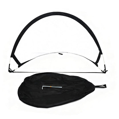 Portable Pop-Up Soccer Goal Set with 3 Ground Pegs and Carry Storage Bag Black