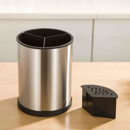 360 Degree Rotating Stainless Steel Kitchen Utensil Holder
