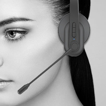 Bluetooth Single Ear Business Headset with Rotatable Microphone Wireless Calling Headset for Laptop Mobile Phone