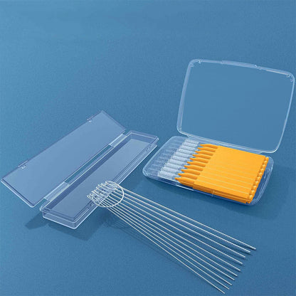 Shower Head Cleaning Brush Set Anti-Clogging with Storage Box for Bathroom-Orange