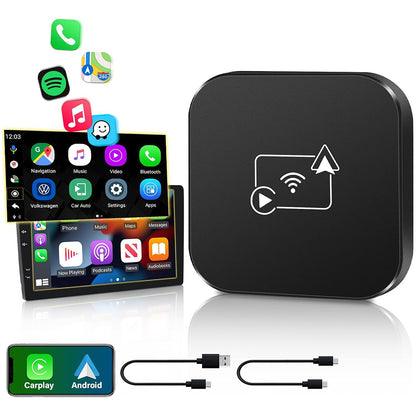 Wireless CarPlay Adapter for Apple CarPlay Type-C USB-A Adapter Dongle