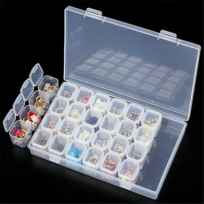 28 Grid Plastic Compartment Storage Box Container Jewellery Bead Craft Organiser