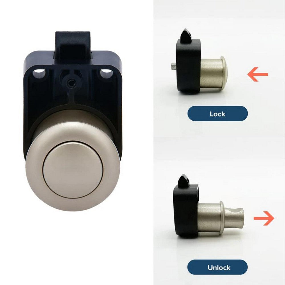 Push Button Latch Cupboard Kitchen Door Lock Caravan RV Hardware Accessories