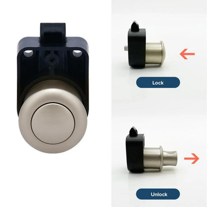 Push Button Latch Cupboard Kitchen Door Lock Caravan RV Hardware Accessories