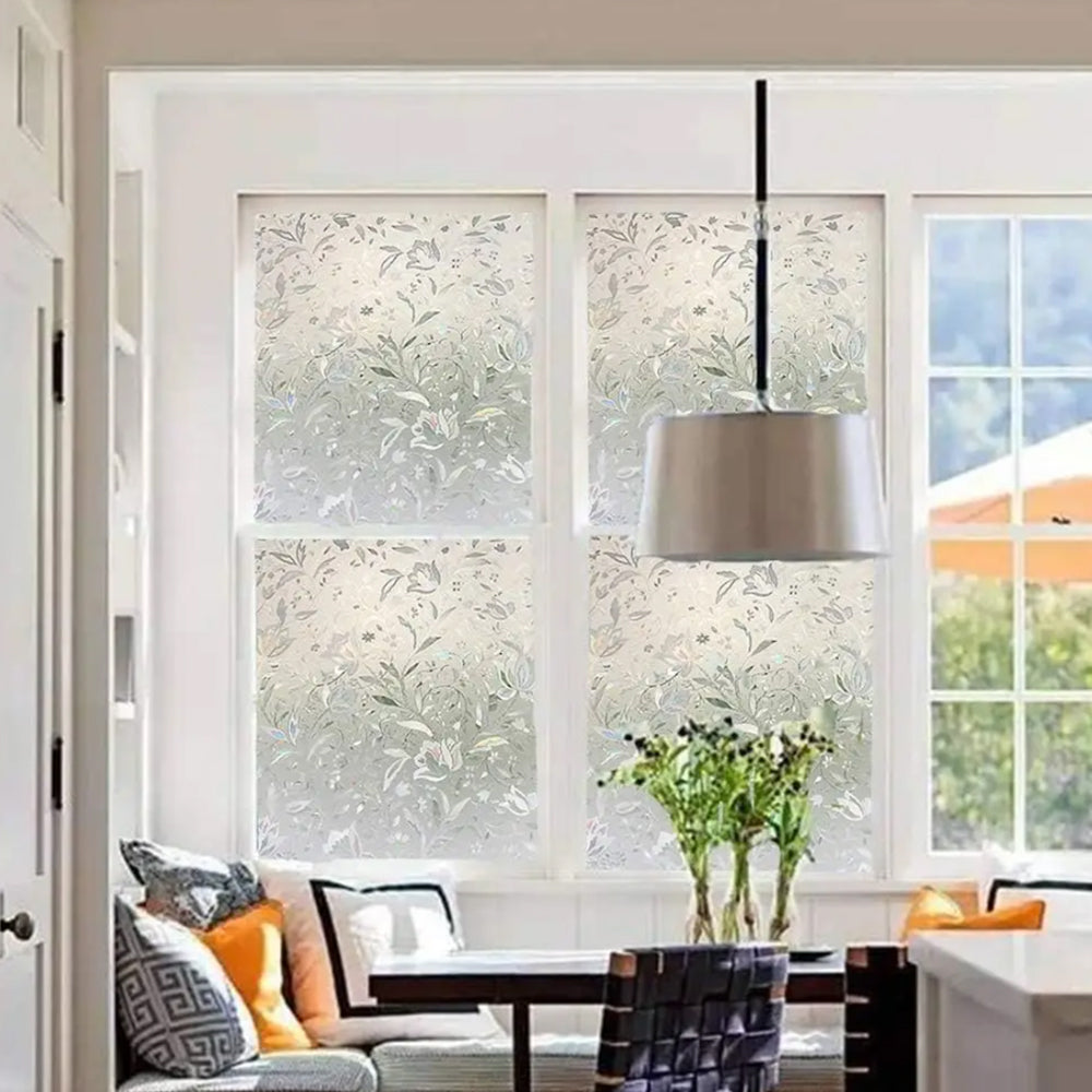 3D Static Clings Reflective Window Film Rainbow Decor Privacy Glass Sticker