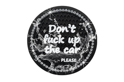 4Pcs Bling Cup Holder Coasters Auto Cup Holder Inserts Anti-Slip for Women Girls -Black