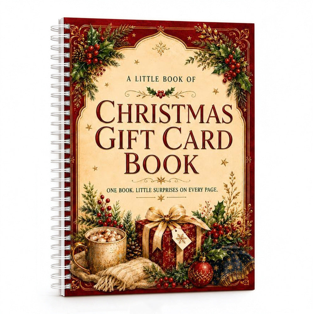 Christmas Presents Card Book Spiral Bound Holder Organiser with Handwritten Notes Style B