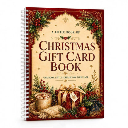 Christmas Presents Card Book Spiral Bound Holder Organiser with Handwritten Notes Style B