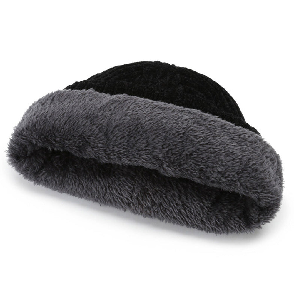 Knitted Hat Winter Warm Beanie Cap for Outdoor Sports Activities Black