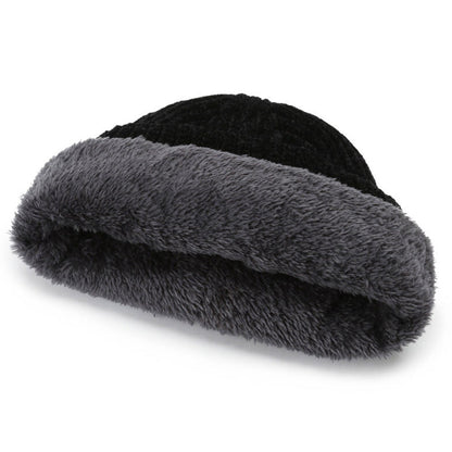 Knitted Hat Winter Warm Beanie Cap for Outdoor Sports Activities Black