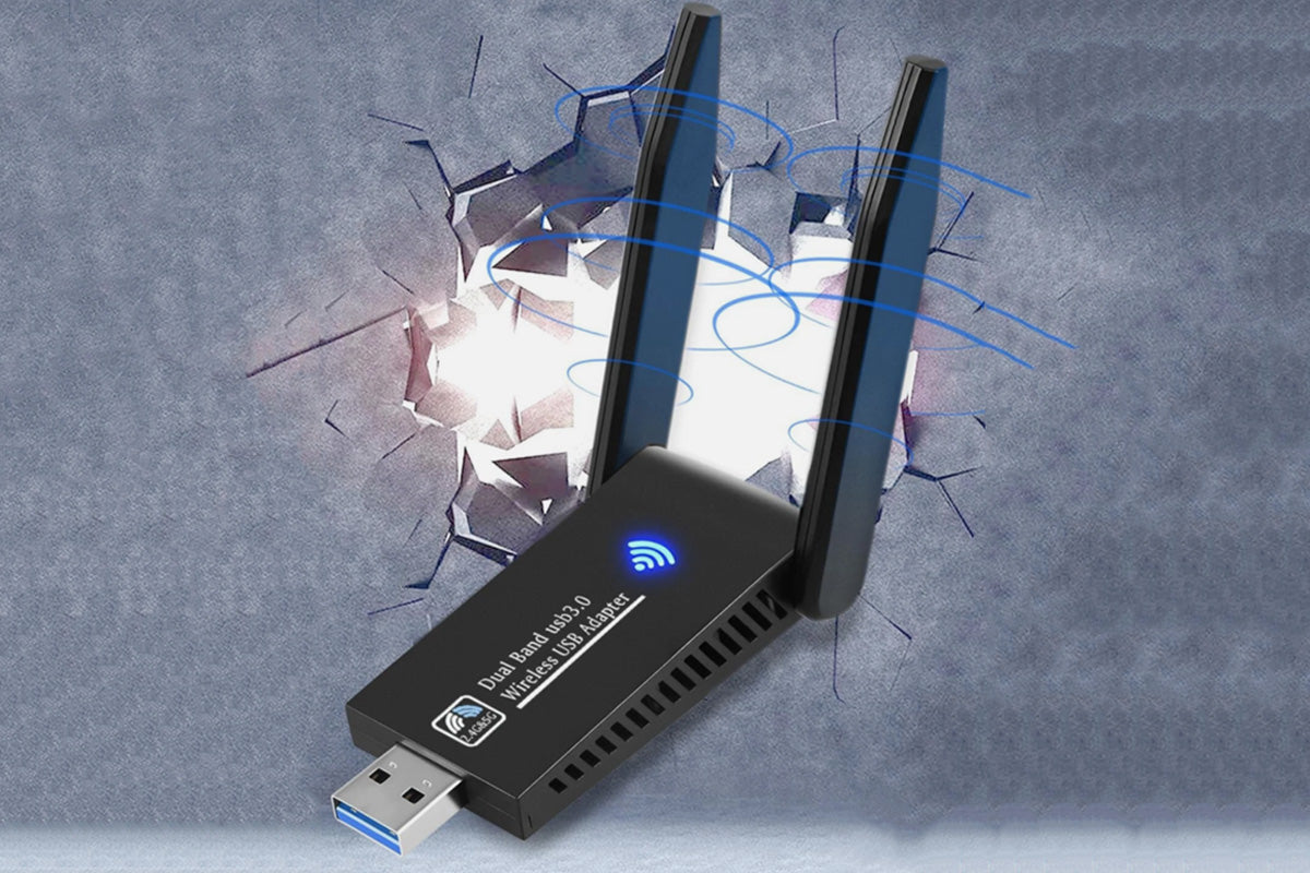 AC1300Mbps USB 3.0 Dual Band WiFi Network Adapter for PC