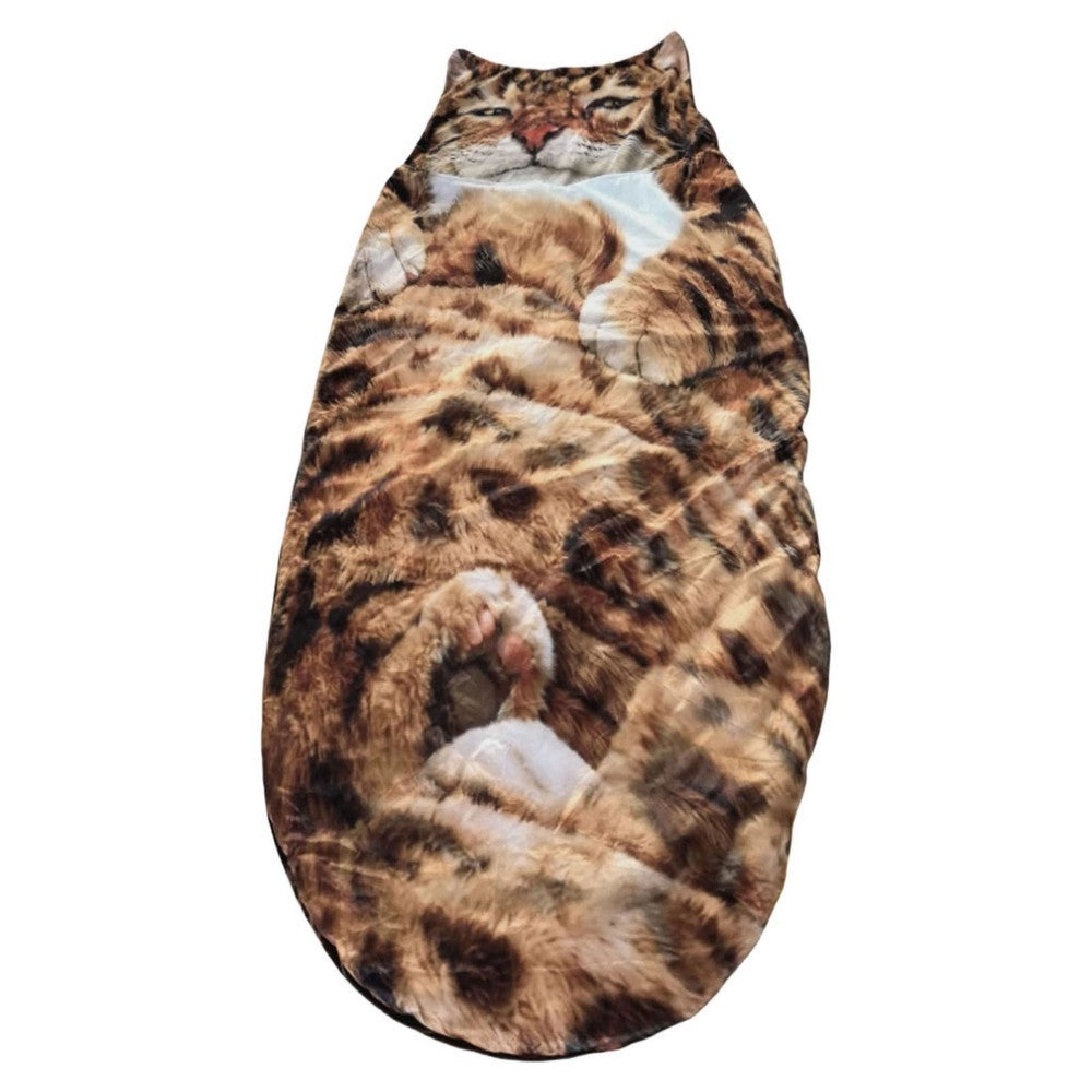 Cat Sleeping Bag Wearable Blanket for Camping Sleepovers Home Lounging Style3