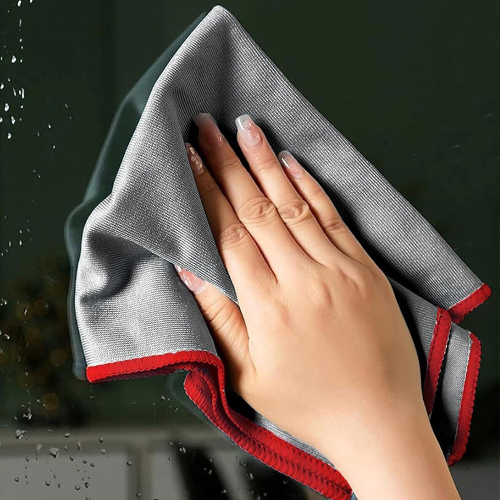 7 Pack Glass Cleaning Cloths Large Microfibre Streak Free Towels for Windows Mirrors Car