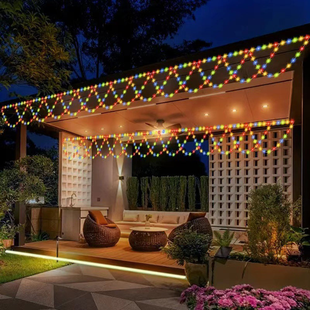 138 LED Eave String Solar Lights with 8 Modes for Christmas - Mixed Color