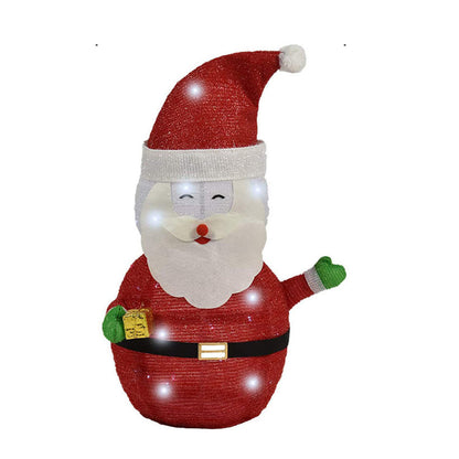 Telescopic Christmas Yard Signs with Stakes Lighted Xmas Signs Indoor Outdoor Decor Santa Style