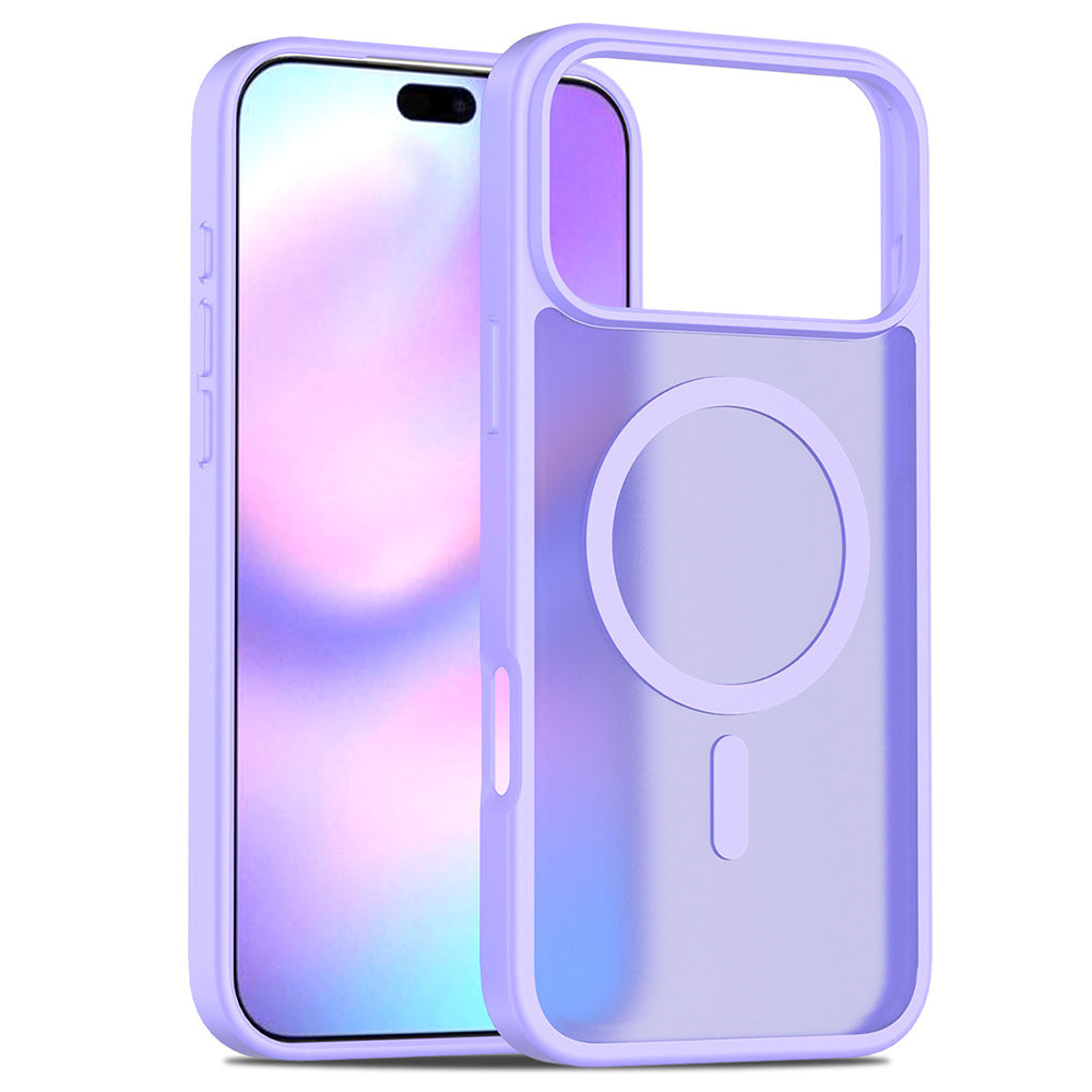 Magnetized MagSafe Phone Case ¨C Shockproof Matte Protective Cover for iPhone 17 Pro Max and 17 Air Light Purple
