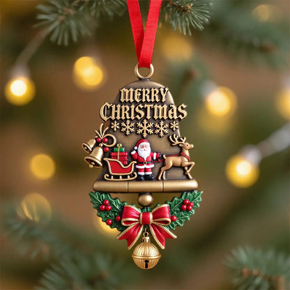 6 Piece Acrylic Christmas Tree Ornament Hanging Decoration Set