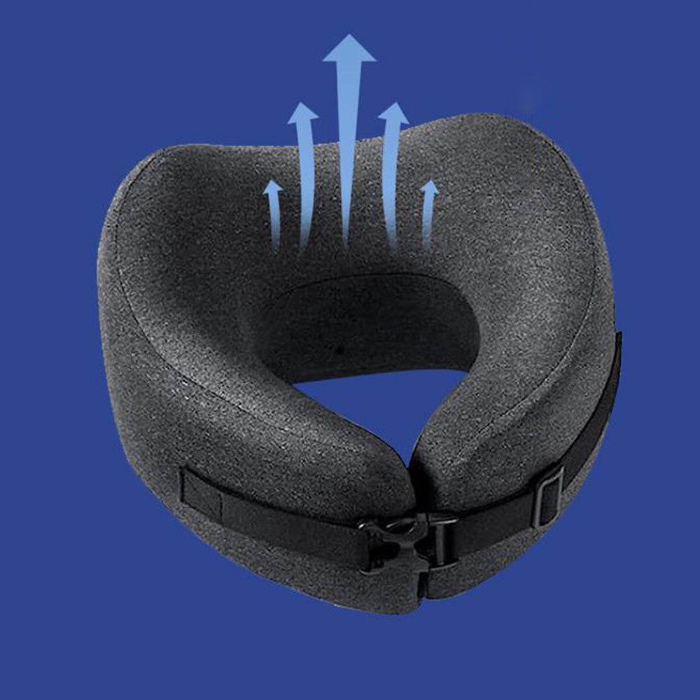 Travel Airplane Pillow Set Memory Foam Neck Pillow Eye Mask Earmuffs Travel Essentials Accessories