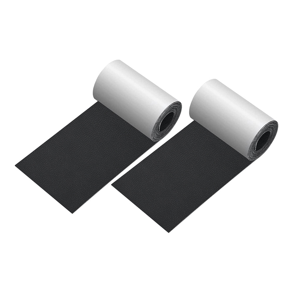 2 Piece Self Adhesive Leather Repair Patch Taps - Black