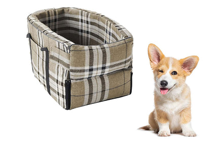 Center Console Dog Seat for Small Dog Seat Pet Booster for Dogs-Yellow