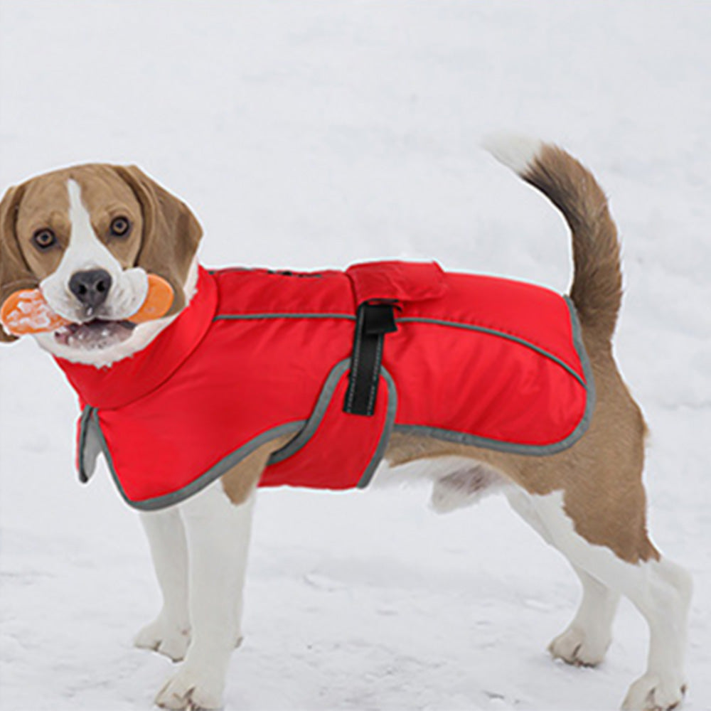 Winter Dog Coat Water Repellent Jacket for Small and Large Breeds Red
