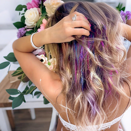 18 Colors Rainbow Hair Extensions Braiding Kit Styling Set