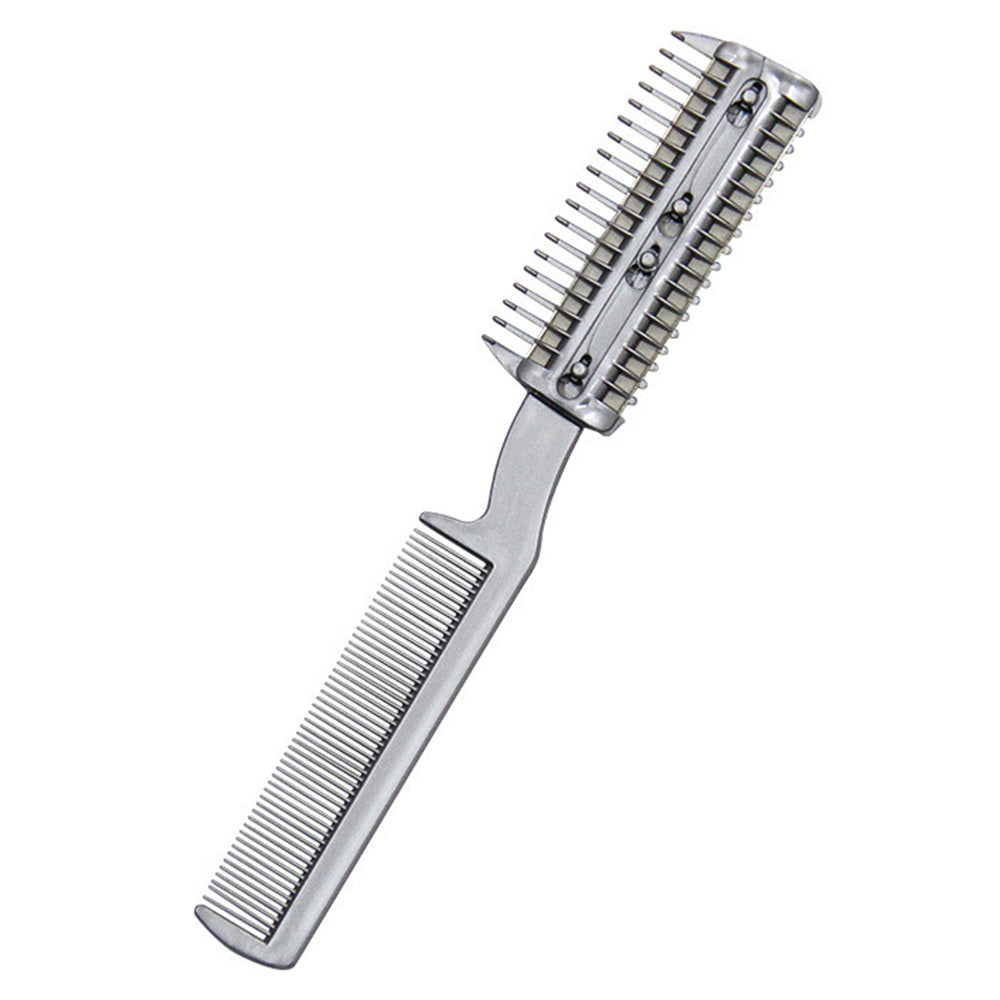 Two Sided Pet Grooming Comb with Razor for Dog Cat Fur Trimming and Thinning