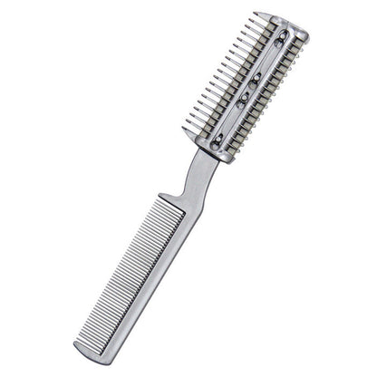 Two Sided Pet Grooming Comb with Razor for Dog Cat Fur Trimming and Thinning