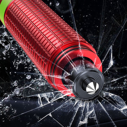 Car Safety Hammer with Window Breaker & Seat Belt Cutter Red
