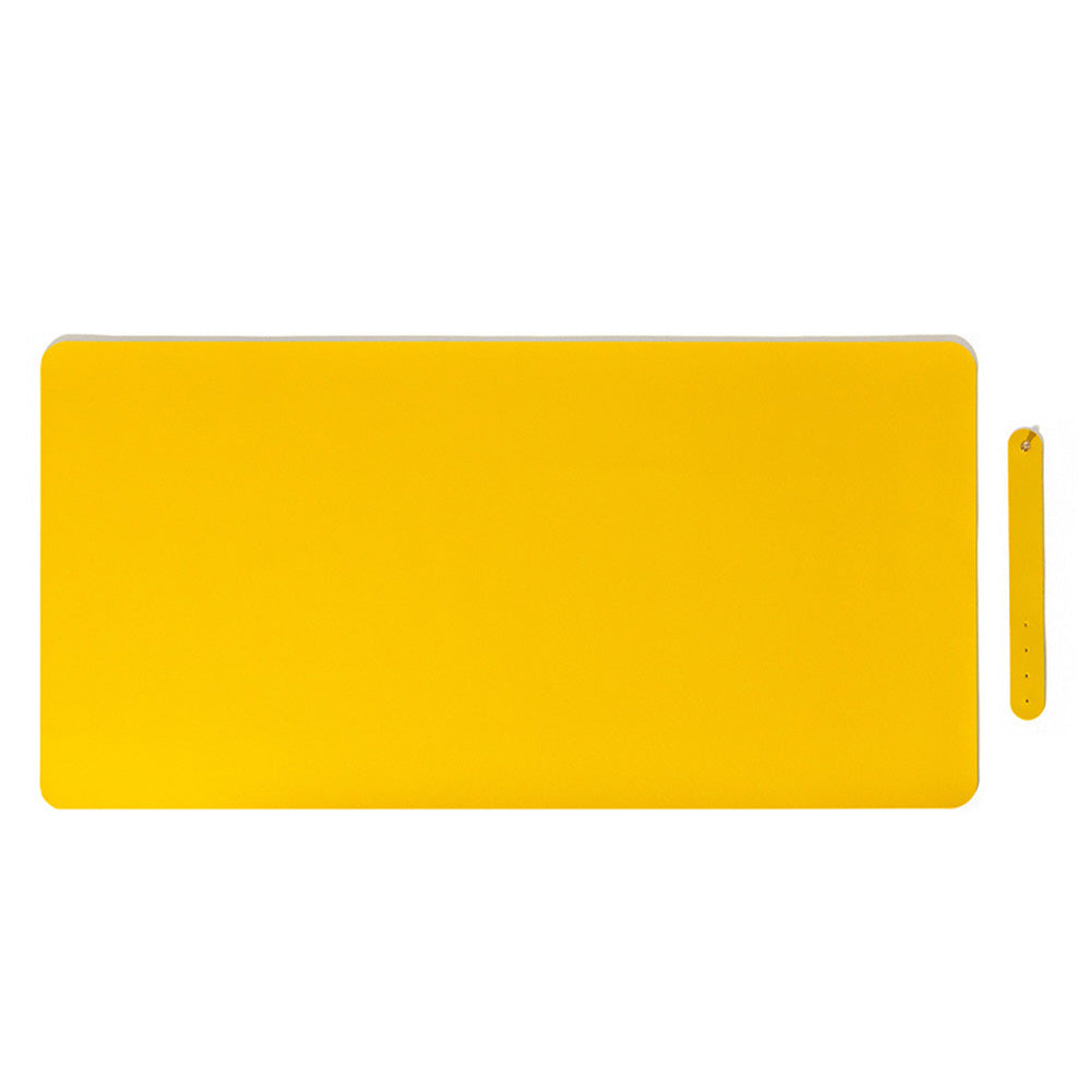 Large PU Leather Desk Mat Waterproof Non Slip Mouse Pad for Office Home-Yellow
