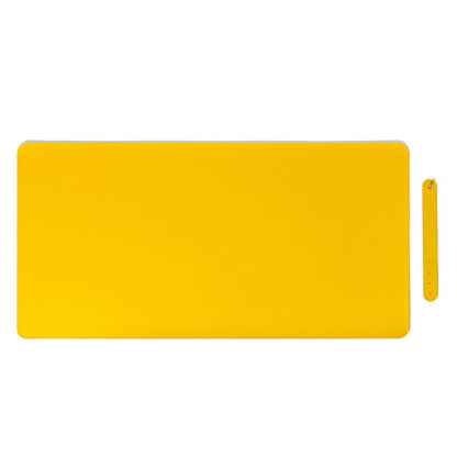 Large PU Leather Desk Mat Waterproof Non Slip Mouse Pad for Office Home-Yellow