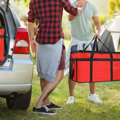 Insulated Bags Food Delivery Pizza Delivery Bags for Grocery Shopping Catering-Red