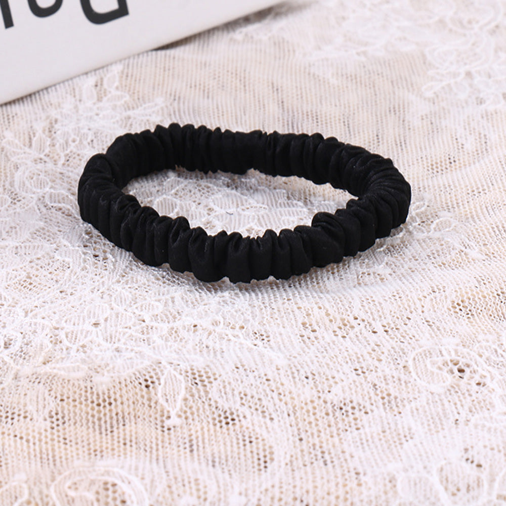 4 Piece 19 Momme Mulberry Silk Scrunchies Elastic Hair Ties