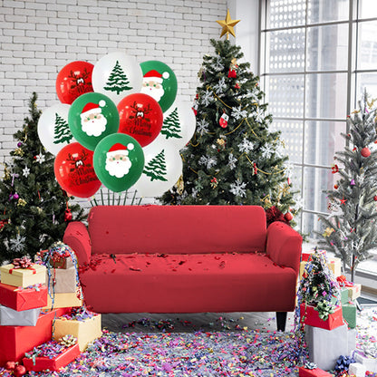 30Pcs Christmas Latex Balloons ¨C Red Nose Reindeer Santa & Tree Party Decorations