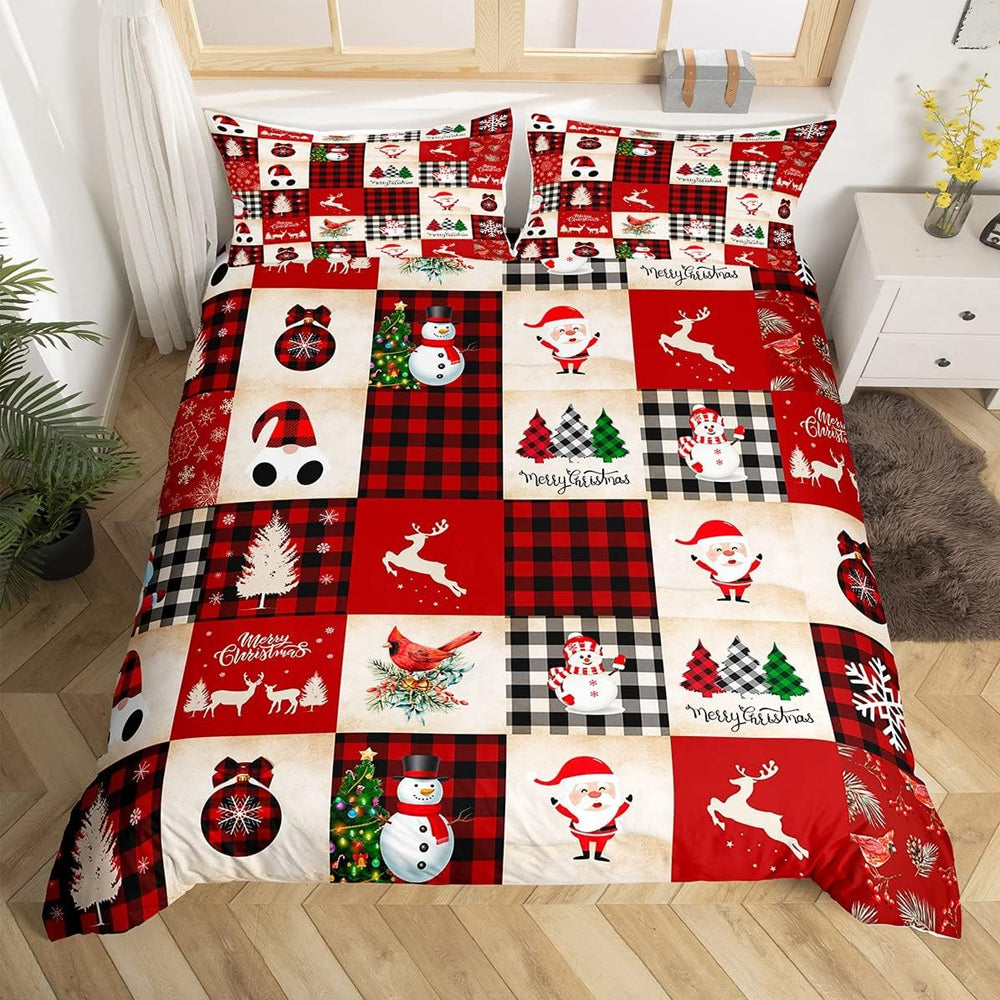 Christmas Bedding Set Quilt Cover Pillowcases Set Style 1