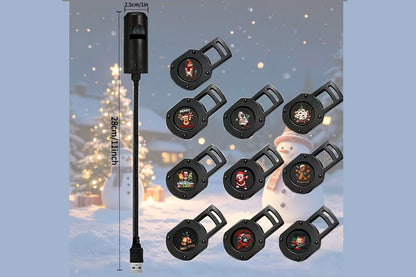 USB Powered Christmas Projector Light - 10 Slides