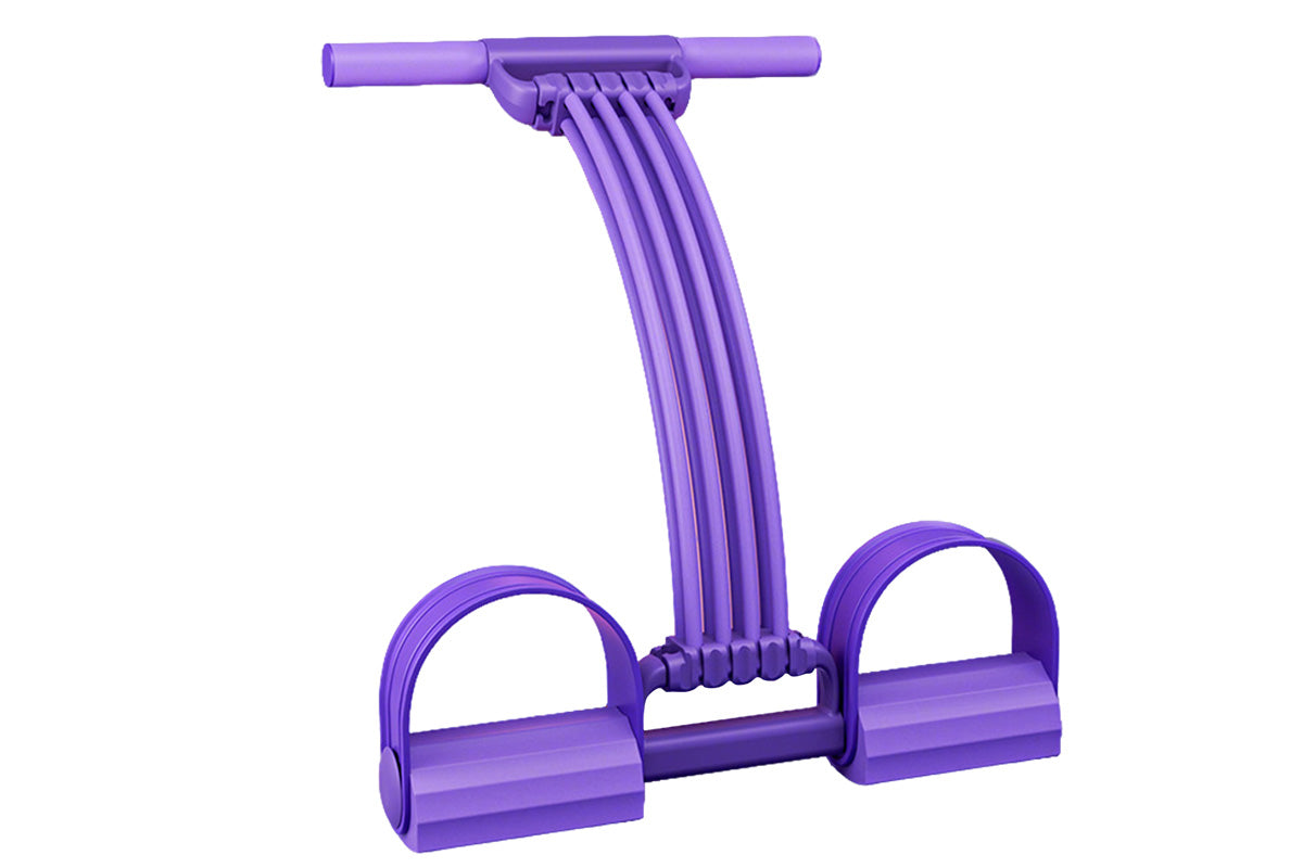 8 Tube Detachable Adjustable Pedal Resistance Band -Purple